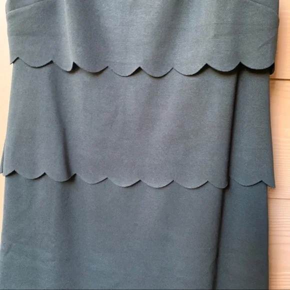 NWT Philosophy Scalloped Layered Black Shift Dress LBD Classic Capsule Luxury - Picture 9 of 15